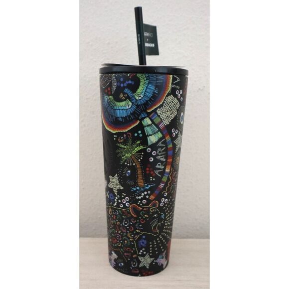 Farm Rio +Starbucks Black Tropical 24oz Cold Cup Tumbler Summer '25 Limited Edt. - Picture 2 of 6